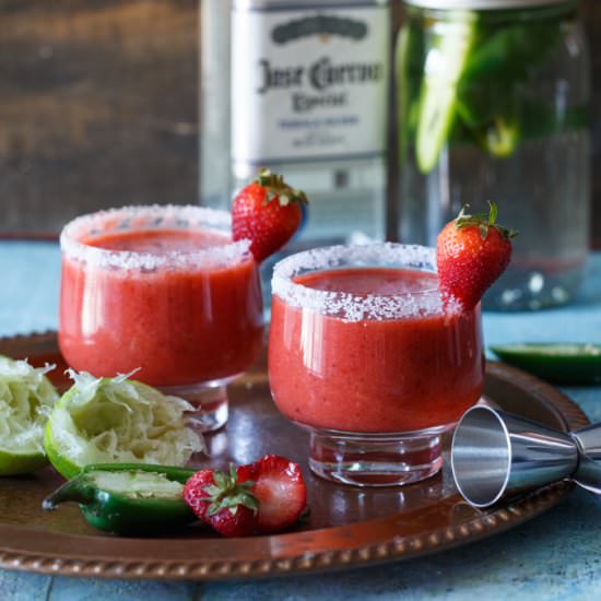 Strawberry Jalapeno Margarita - Recipe photo by sharedappetite
