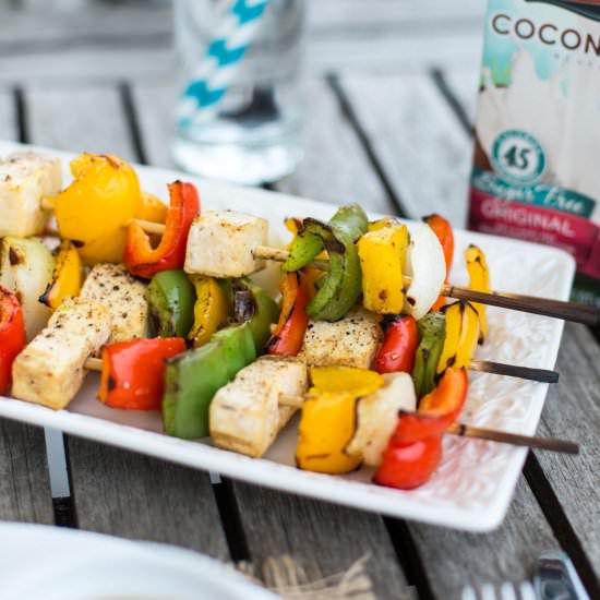 Grilled Tofu Skewers & Peanut Sauce - Recipe photo by LaurendaMarie