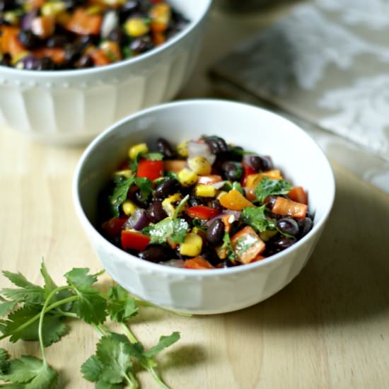 Quick & Easy Mexican Bean Salad - Recipe photo by MyLifeCookbook