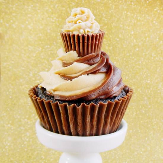 Chocolate Peanut Butter Cupcakes - Recipe photo by FrostingandaSmile