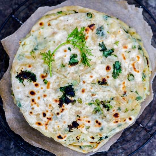 Green Papaya Paratha (flatbread) - Recipe photo by handfulofrecipes