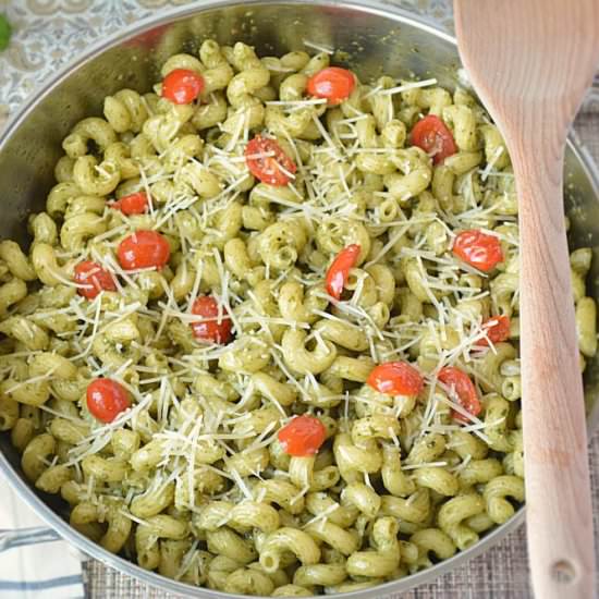 Pesto Cavatappi - Recipe photo by ruchiskitchen