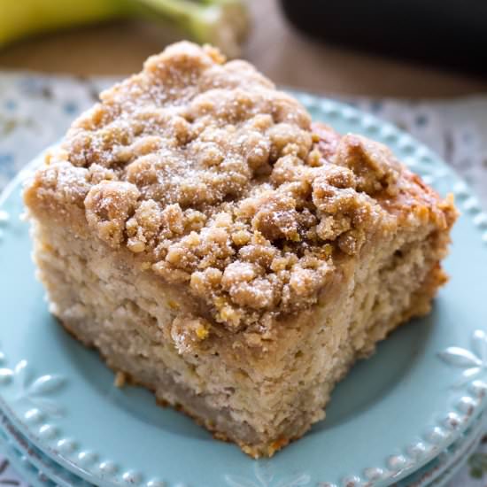 {Skinny} Honey Banana Coffee Cake - Recipe photo by a latte food
