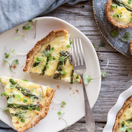Spring Vegetable Quiche - Recipe photo by dishing up the dirt