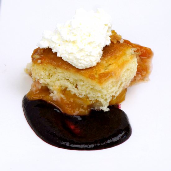 Easy Peach Cobbler - Recipe photo by LindySez