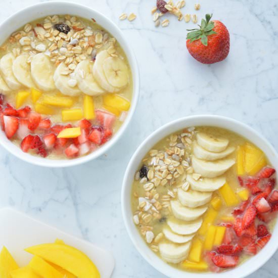 Mango Ginger Smoothie Bowl - Recipe photo by alovelysideproject