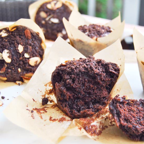 Double Chocolate Zucchini Muffins - Recipe photo by SweetSimpleKitchen