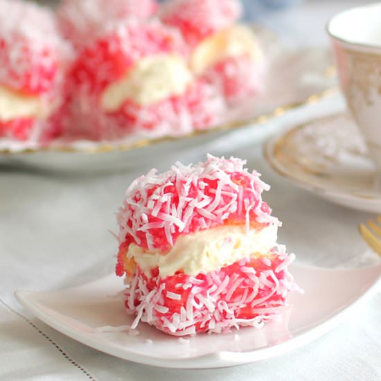 Raspberry Lamingtons - Recipe photo by kiwicook
