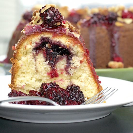 Triple Berry Bundt Cake - Recipe photo by whattheforksfordinner
