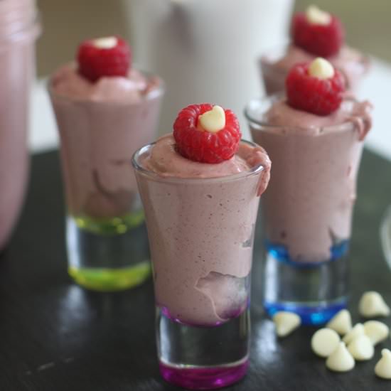 Pink Power Raspberry & Cream Shots - Recipe photo by nibblesbynic