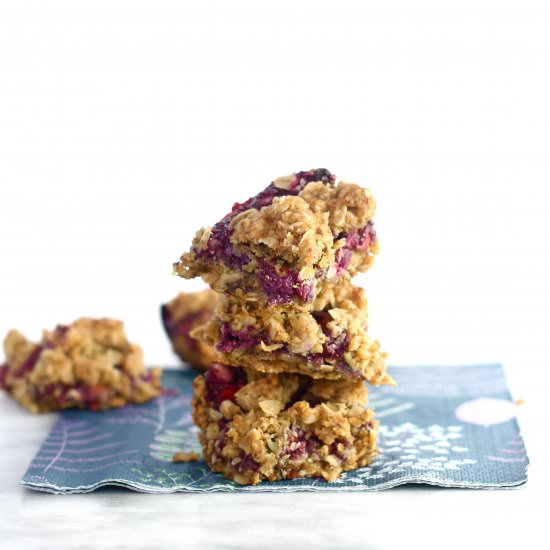 Triple Berry Almond Oat Bars - Recipe photo by justjfaye