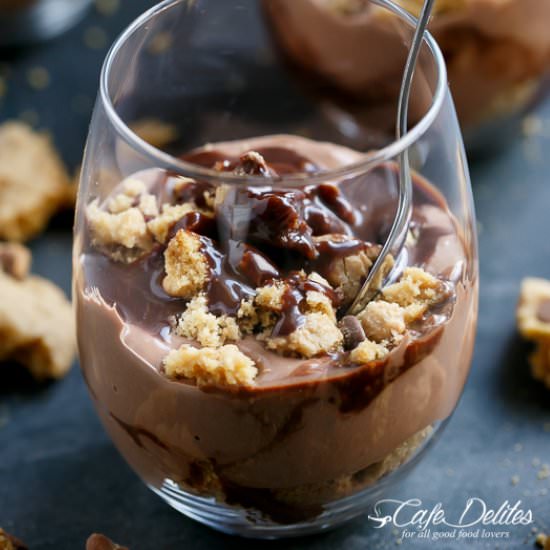 No Bake Nutella Cheesecake Parfait - Recipe photo by Cafe Delites