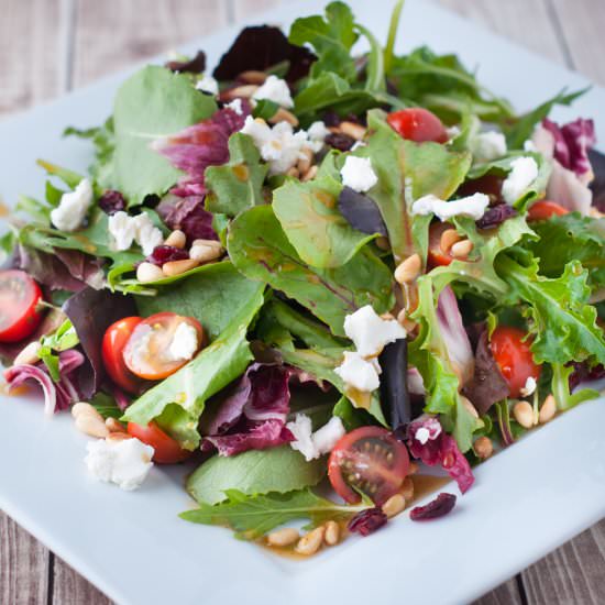 Cranberries & Goats Cheese Salad - Recipe photo by photosandfood