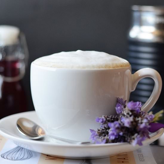 Lavender Earl Grey Latte - Recipe photo by Natural Fit Foodie