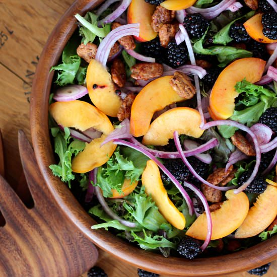 Blackberry & Peach Salad - Recipe photo by Everyday Gourmet with Blakely