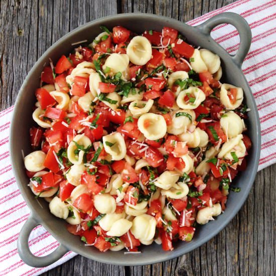 Bruschetta Pasta Salad - Recipe photo by aprettylifeinthesuburbs