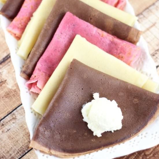 Neapolitan Crepes - Recipe photo by thegoldlininggirl