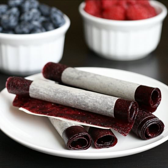 Mixed Berry Fruit Leather - Recipe photo by gracegoodeats
