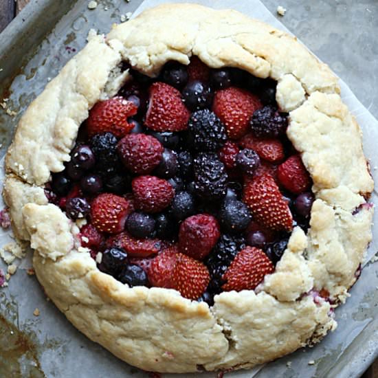 Mixed Berry Fruit Galette - Recipe photo by gracegoodeats