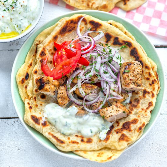 Greek souvlaki pitta - Recipe photo by supergoldenbakes