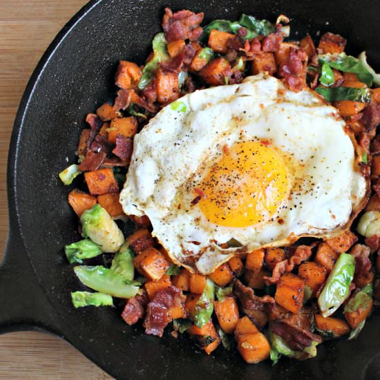 Sweet Potato, Brussels Sprouts Hash - Recipe photo by addicted2recipes