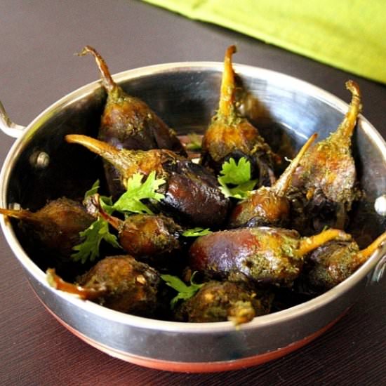 Bharwan Baingan – Stuffed Eggplants - Recipe photo by PKsKitchenEquations
