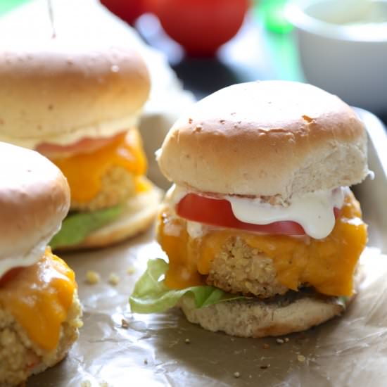 All-American Quinoa Cheese Sliders - Recipe photo by griermountain