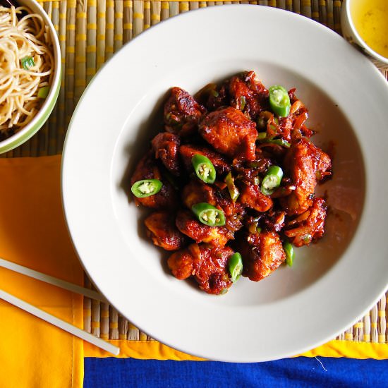 Chilli Chicken Nadan Style - Recipe photo by acupcakeforlove
