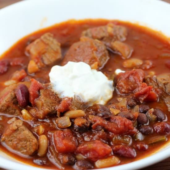 Beef and Three Bean Chili - Recipe photo by cullys kitchen