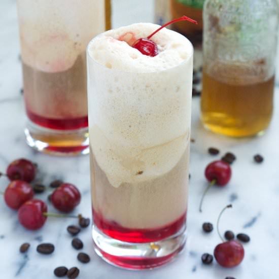 Cherry Vanilla Caramel Affogato - Recipe photo by withsaltandwit