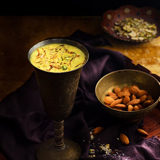 Kesar Badam Milk - Recipe photo by cubesnjuliennes