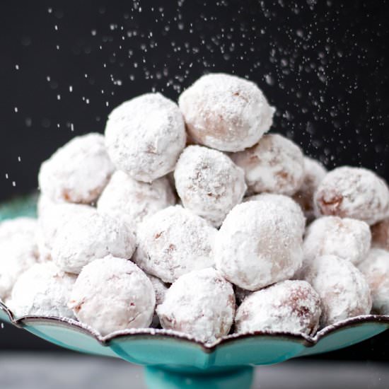 Powdered Sugar Doughnut Holes - Recipe photo by b. sweet