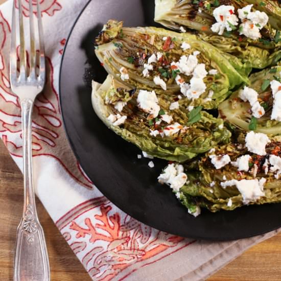 Grilled Little Gem Salad - Recipe photo by Something New For Dinner