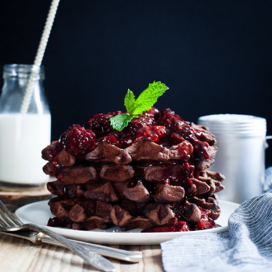 Chocolate Waffles - Recipe photo by snixykitchen