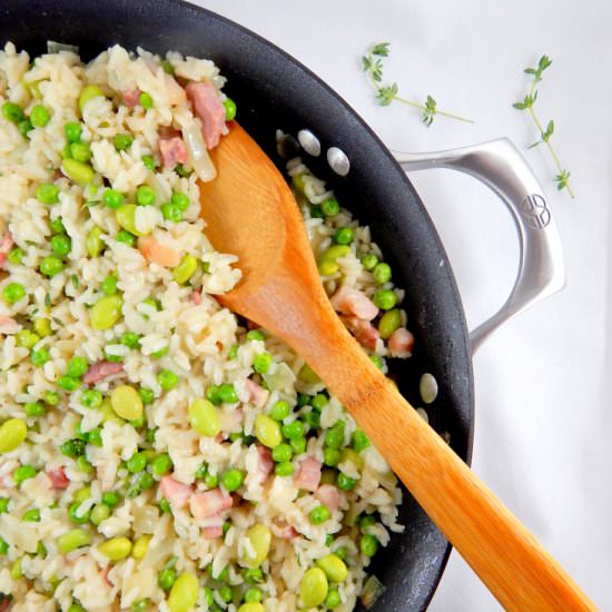 Bacon Vegetable Risotto - Recipe photo by cookingismessy