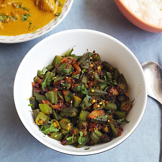 Okra (Bhindi) Stir Fry - Recipe photo by myindiantaste