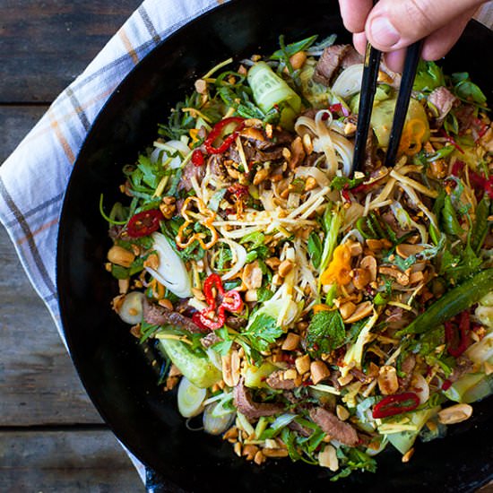 Asia Inspired Rice Noodles Salad - Recipe photo by jernejkitchen