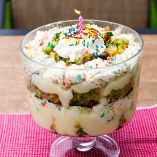 Funfetti Birthday Cake Trifle - Recipe photo by Twointhekitchen