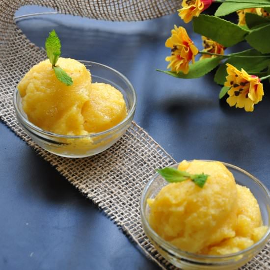 Mango Pineapple Sorbet - Recipe photo by Praba Bubesh