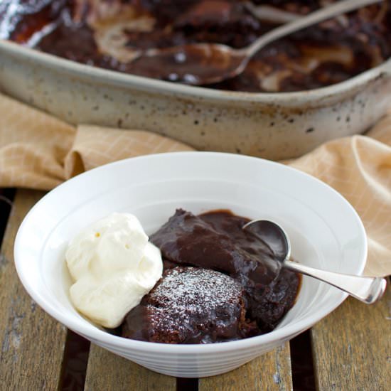 Chocolate Self-Saucing Pudding - Recipe photo by kiwicook