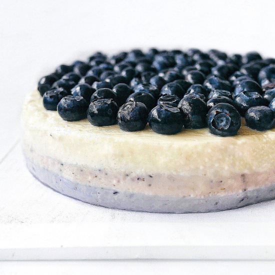 Non-bake Blueberry Ombre Cheesecake - Recipe photo by yellowfingers