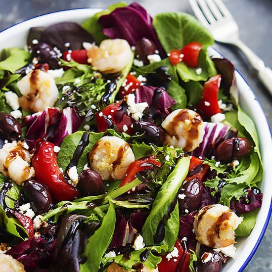 Mediterranean Garlic Shrimp Salad - Recipe photo by eatshrimp