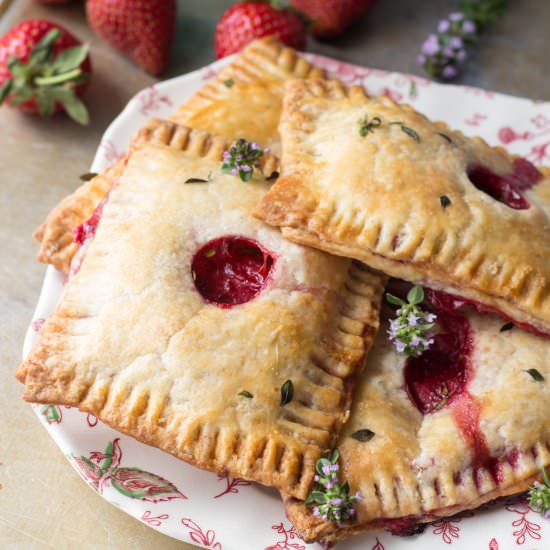 Strawberry + Goat Cheese Pastries - Recipe photo by ColeyCooks