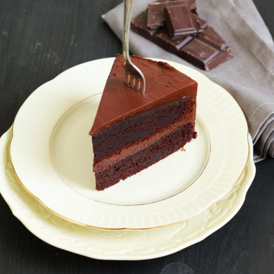 Ultimate Chocolate Cake - Recipe photo by baketotheroots