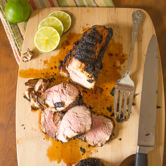 Lime Grilled Pork Tenderloin - Recipe photo by Bloggingwithapples