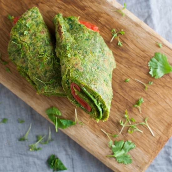 Spinach wraps - Recipe photo by Myfoodblog.nl