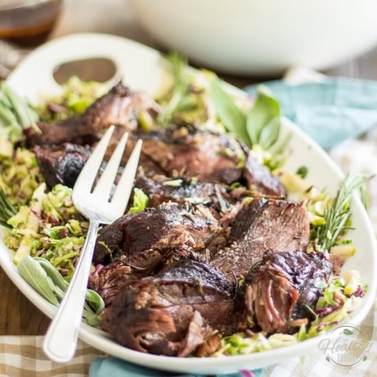 SMOKED LAMB SHOULDER ROAST - Recipe photo by The Healthy Foodie