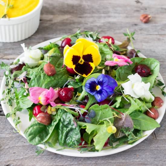 Forest Salad with Carrot Dressing - Recipe photo by eatthriveglow