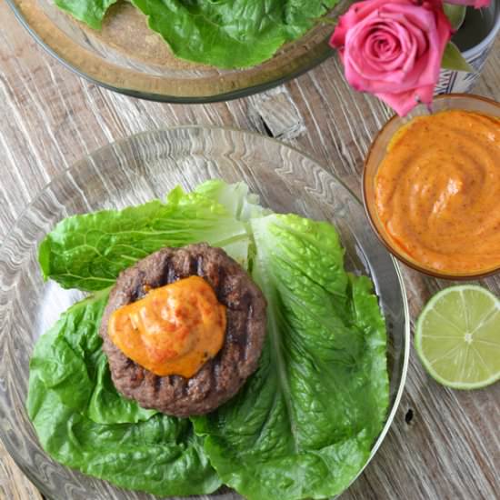 Bison Burgers with Harissa Aioli - Recipe photo by Natalie Paramore