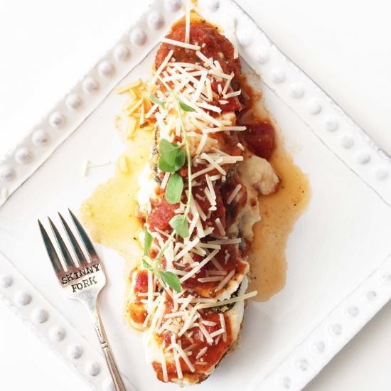 Skinny Baked Eggplan Parmesan - Recipe photo by TheSkinnyFork